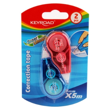 Mostrar detalles de Cinta Correctora 5 mm × 5 m - Tarjeta con 2 Piezas - Keyroad Modelo KR971915 Imagen de Cinta Correctora 5 mm × 5 m - Tarjeta con 2 Piezas - Keyroad Modelo KR971915
