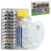 Bild von Ölfarben-Set 12 ml Tuben 12 Farben + Mischpalette + 3 Pinsel + Schwamm – Modell 7012O