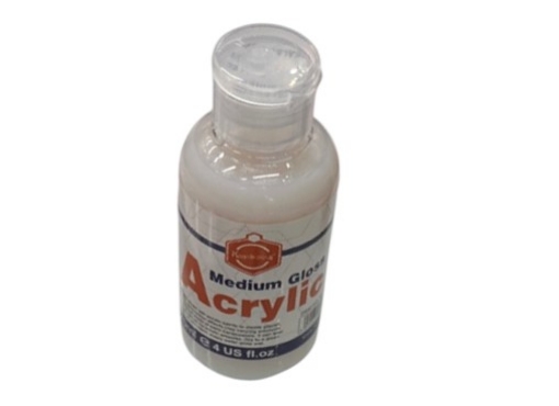 Picture of Acrylic Paint Bottle - 120 ml Glossy White Color - Model MJ-120G