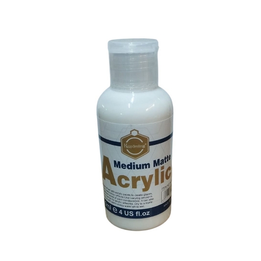 Picture of Acrylic Paint Bottle - 120 ml Matte White Color - Keep Smiling Model HJ-120M