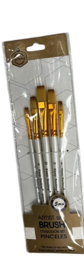 Bild von Keep Smiling Pinselset 5 Stück Katzenzungenform zum Malen - Modell 6090F