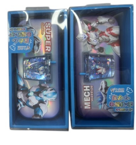 Bild von Geprägtes Silikon-Federmäppchen, 1 Reißverschluss, bedruckt mit Mech Warrior Super Robot-Motiven, Simba, Modell 38123-2D
