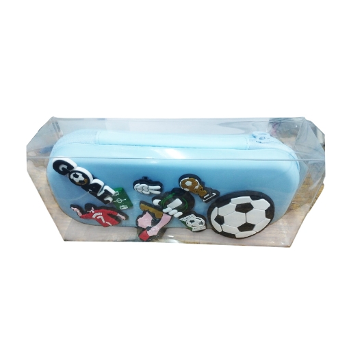 Bild von Geprägtes Silikon-Federmäppchen, 1 Reißverschluss, bedruckt mit Fußball-Motiven - Simba Modell DD511