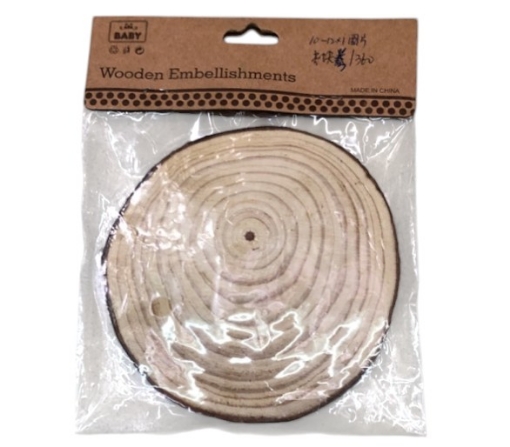 Bild von Runde Holzscheibe zum Drucken, Gravieren, Bemalen und für kreative Aktivitäten – Simba Modell 24001-1