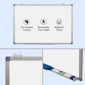 Show details for Magnetic whiteboard with reinforced cardboard backing and pen holder, size 20 × 30 cm – Simba model WB3020 Picture of Magnetic whiteboard with reinforced cardboard backing and pen holder, size 20 × 30 cm – Simba model WB3020