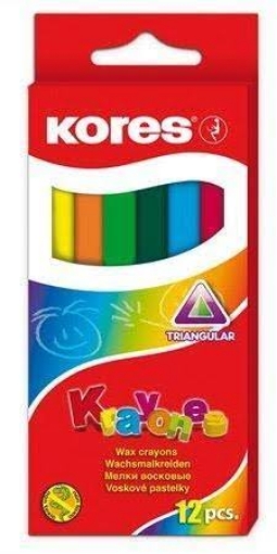 Bild von Buntstift Farbe, dreieckiger Kopf und zylindrischer Körper 12 Farben Jumbo-Größe Kores Modell 33101