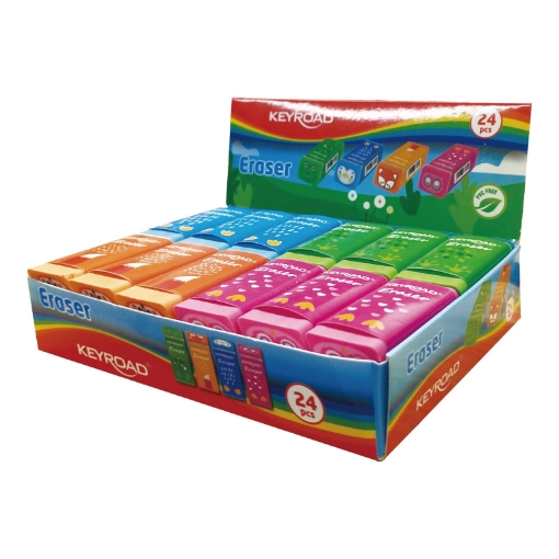 Picture of Keyroad Colored Plastic Eraser - Model KR972352