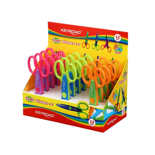 Picture of Keyroad Colored Kids Scissors, Zigzag Edge, 5.5 cm – Model KR972142