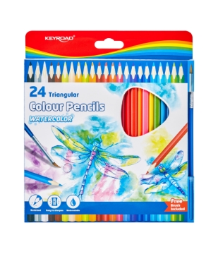 Zeige Details für Keyroad Aqua Van Aquarell-Buntstifte Set, 24 Farben + 0,3 mm Pinsel – Modell KR972680 Bild von Keyroad Aqua Van Aquarell-Buntstifte Set, 24 Farben + 0,3 mm Pinsel – Modell KR972680