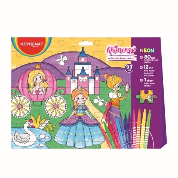 Zeige Details für Malset 12 Farbstifte + 80-Teile-Prinzessinnenpuzzle + Poster - Keyroad Modell KR973003 Bild von Malset 12 Farbstifte + 80-Teile-Prinzessinnenpuzzle + Poster - Keyroad Modell KR973003
