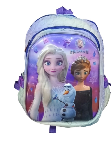 Imagen de Mochila escolar 3 cremalleras diseños de Disney 16 litros