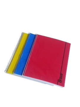 Agrandir l'image de Cahier Bravo A4 à Spirale Simple Ligné 80 Feuilles Couverture Plastique Image de Cahier Bravo A4 à Spirale Simple Ligné 80 Feuilles Couverture Plastique