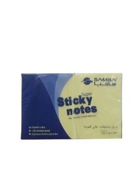 Zeige Details für Haftnotizen Gelbes Papier 75 × 50 mm 100 Blatt - Samba Modell A02a Bild von Haftnotizen Gelbes Papier 75 × 50 mm 100 Blatt - Samba Modell A02a