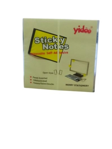 Bild von Haftnotizen 4 Farben 75 × 75 mm 100 Blatt - Yidoo Modell SN2644