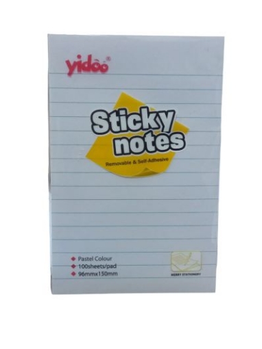 Bild von Haftnotizen Weißes Liniertes Papier 150 × 96 mm 100 Blatt - Yidoo Modell A06-L