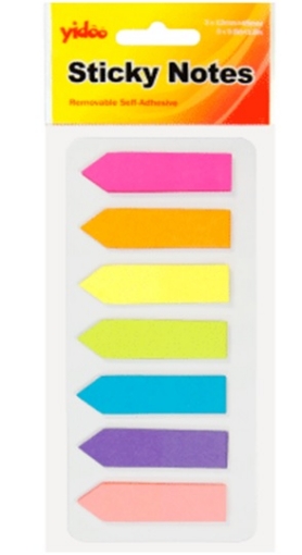 Bild von Haftnotizen Pfeil-Registerkarten 7 Farben, Größe 45 × 12 mm 25 Blatt - Yidoo Modell SN6016