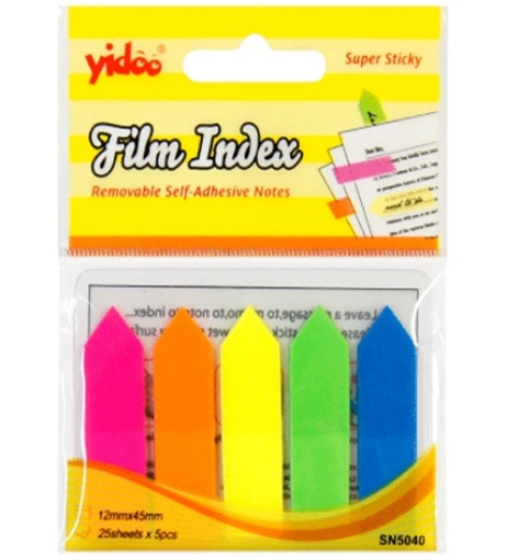 Bild von Post-it Pfeilregister in 5 Neonfarben, Größe 45 × 12 mm, 125 Blatt – Yidoo Modell SN5040