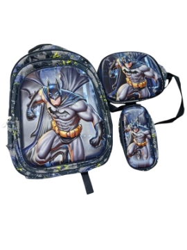 Zeige Details für M.A. Schulrucksack mit 3D-Prägungen, 3 Reißverschlüsse + Lunch-Tasche + mittelgroßes Federmäppchen Bild von M.A. Schulrucksack mit 3D-Prägungen, 3 Reißverschlüsse + Lunch-Tasche + mittelgroßes Federmäppchen