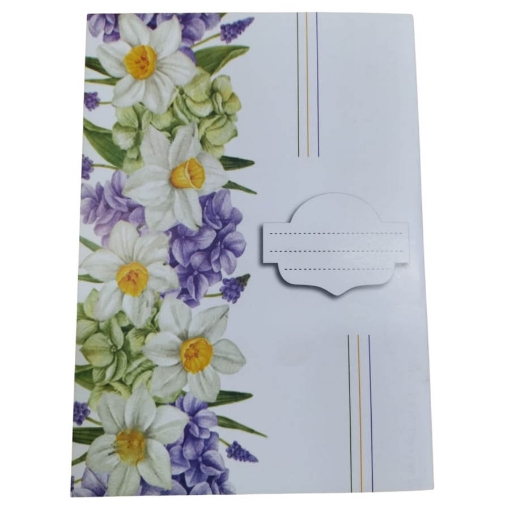 Bild von Schulheft mit abwechselnden Seiten 60 Blatt, Rosendesign, gestrichener Umschlag 16 × 22,5 - Extra Line
