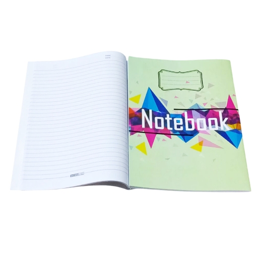 Picture of Extra Line A4 Stapled Ruled Notebook 40 Sheets, Triangles Design Coated Cover