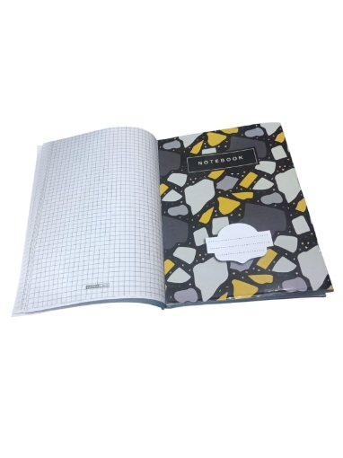 Image de Cahier scolaire Extra Line à carreaux 1/2 cm, 60 feuilles agrafé, motif marbre, couverture couchée, format 16 × 22,5
