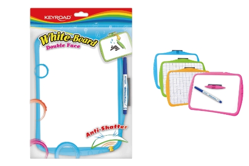 Imagen de Pizarra infantil de doble cara Keyroad 21 × 29 cm + rotulador para pizarra – Modelo KR971184