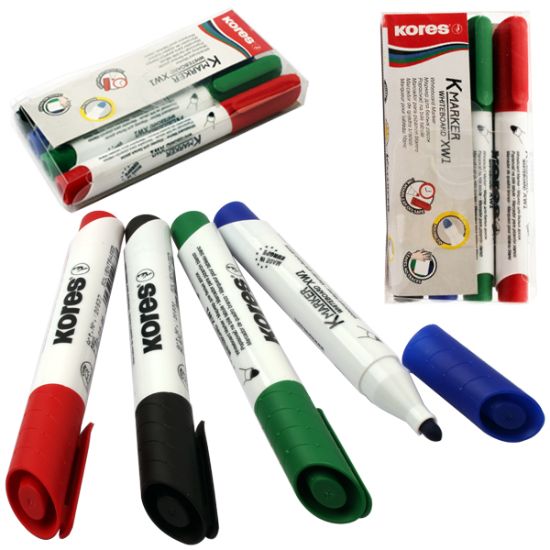 صورة طقم قلم سبورة 4 ألوان مدور كورس رقم 20843