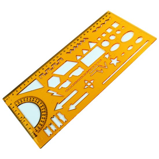 صورة اسطمبة أشكال هندسية لونها عسلي مقاس 30 سم– أرك