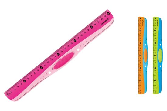 صورة مسطرة بلاستيك بقبضة مطاط 30 سم كي رود موديل  KR971326