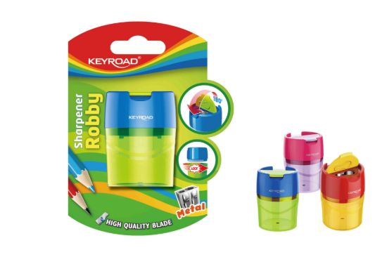 صورة براية روبي بلاستيك 2 عين بشفرة معدن + خزان ، 1قطعة على كارت - كي رود موديل KR971264