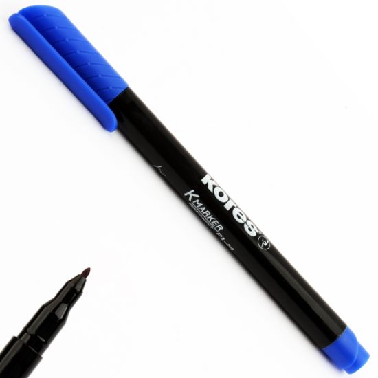 صورة قلم ماركر دائم للسي دي سن رفيع أزرق كورس موديل 22103.