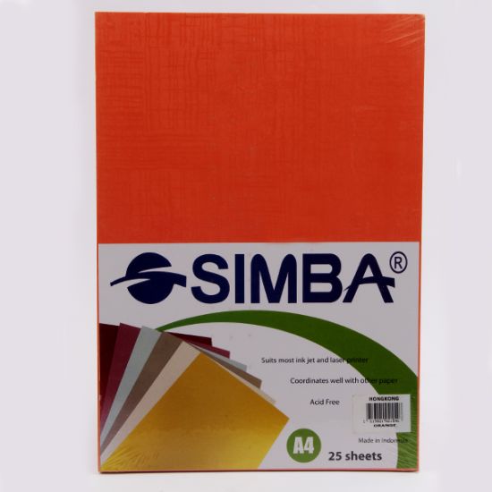 صورة رزمة ورق تصوير ألوان 210 جم عدد 25 ورقة A4 - سيمبا هونج كونج