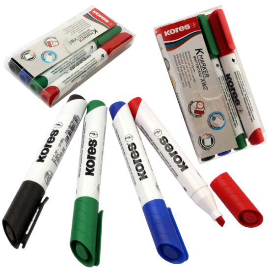 صورة طقم قلم سبورة مشطوف 4 ألوان كورس رقم 20845