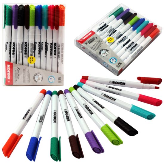 صورة طقم قلم سبورة سن رفيع 10 لون كورس موديل 22841.
