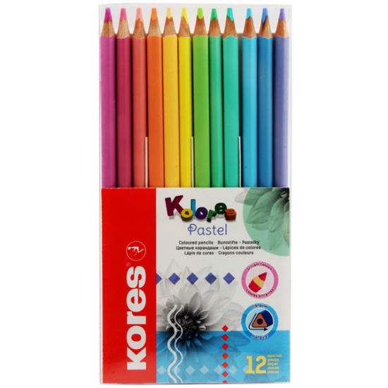 صورة علبة ألوان خشب 12 قلم باستيل كورس موديل 93311.