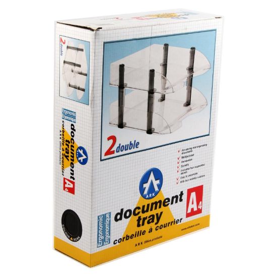 صورة تريه مستندات 2 دور بلاستيك شفاف – أرك 4092