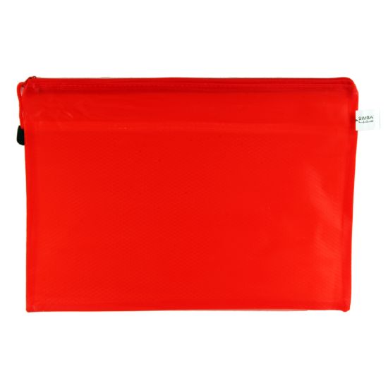 صورة حافظة بسوستة أحمر مقاس A4 سيمبا موديل S6644-1