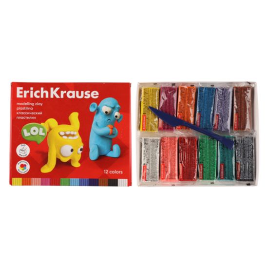 صورة صلصال جولي فريندز ألوان اريك كراوس بأداة تشكيل - 12 قطعة 216 جم - موديل 61347