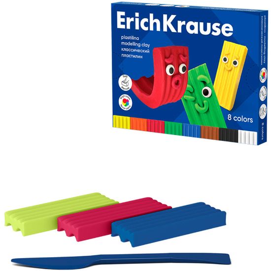 صورة صلصال ألوان كلر فريندز - بأداة تشكيل  8 قطع 120 جم - اريك كراوس موديل 61339