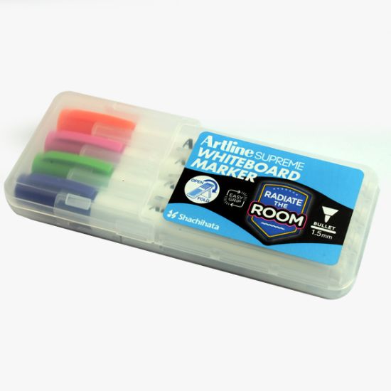 صورة طقم 4 قلم سبورة سن مدور فاتح - أرت لاين سوبريم موديل EPF507